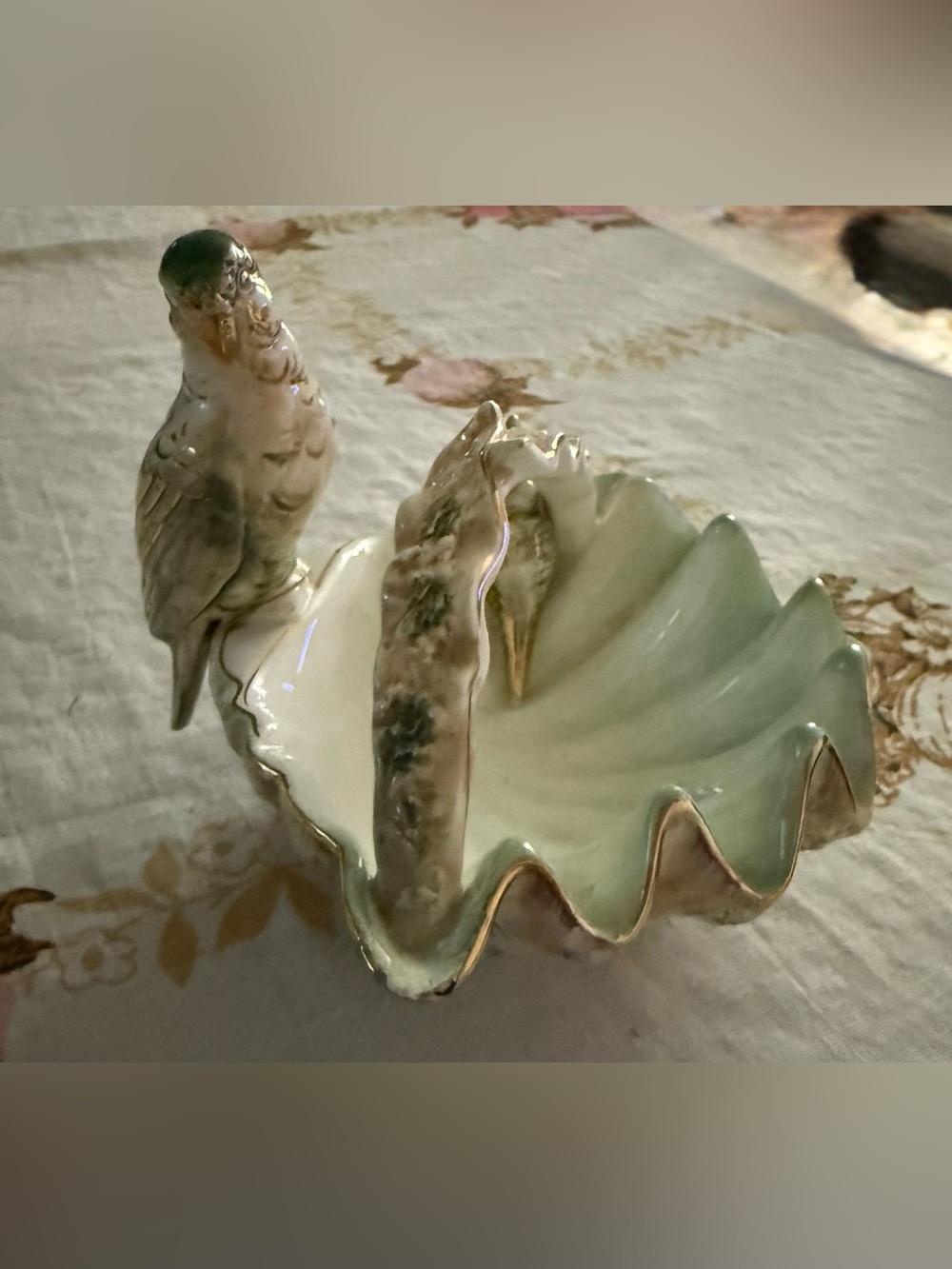 Vintage Bird Trinket Holder